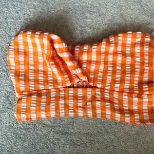 Plaid cropped top for women